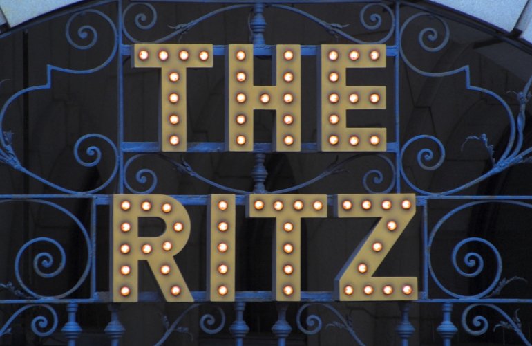 the ritz hotel sign